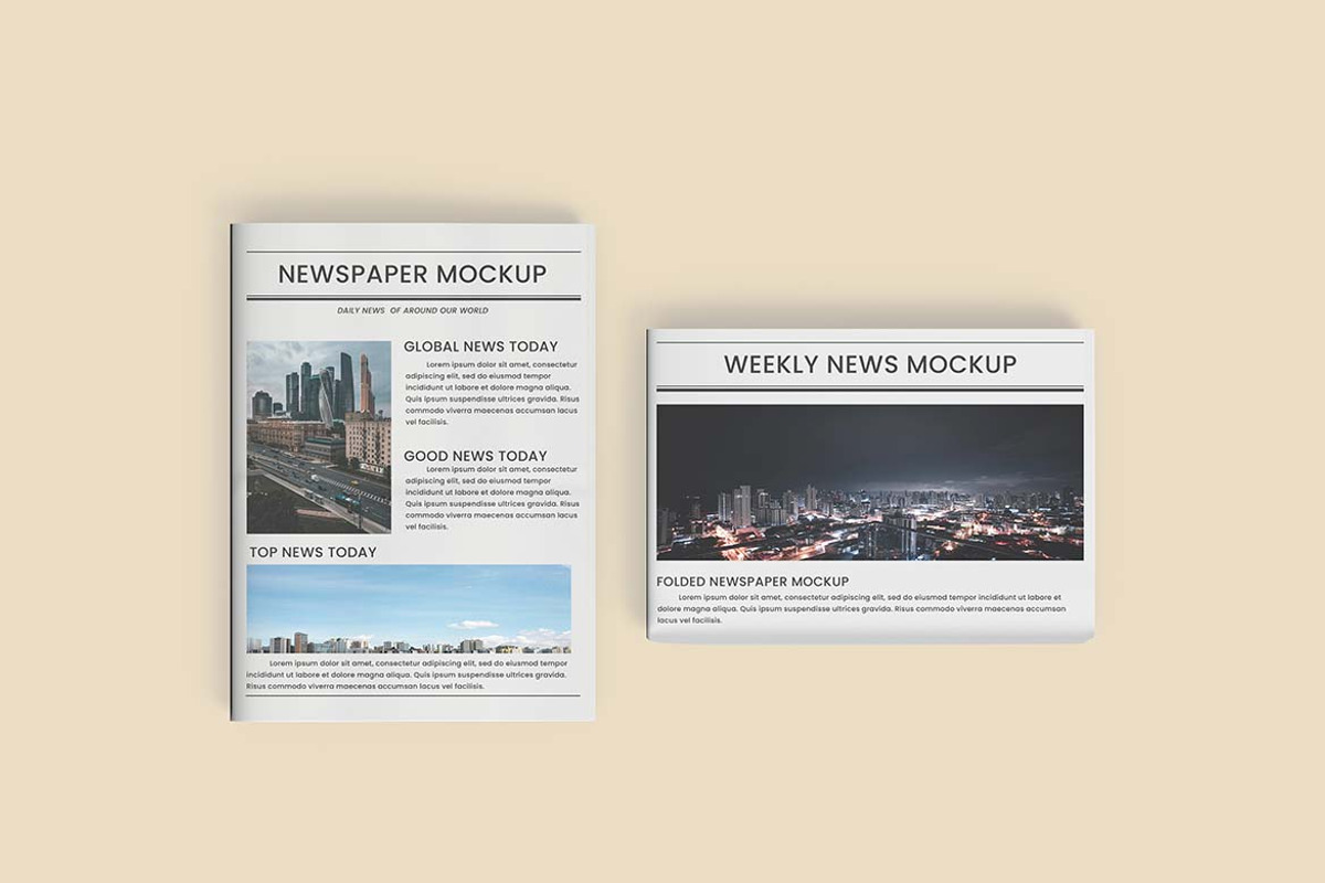Newspaper Mockup, an Advertising Mockup by tiyasprabawa (Photo 2 of 5)
