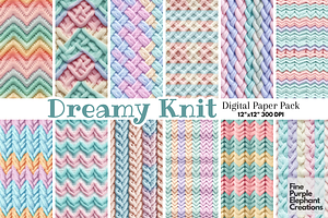 Pastel Knit Fabric Texture Pattern