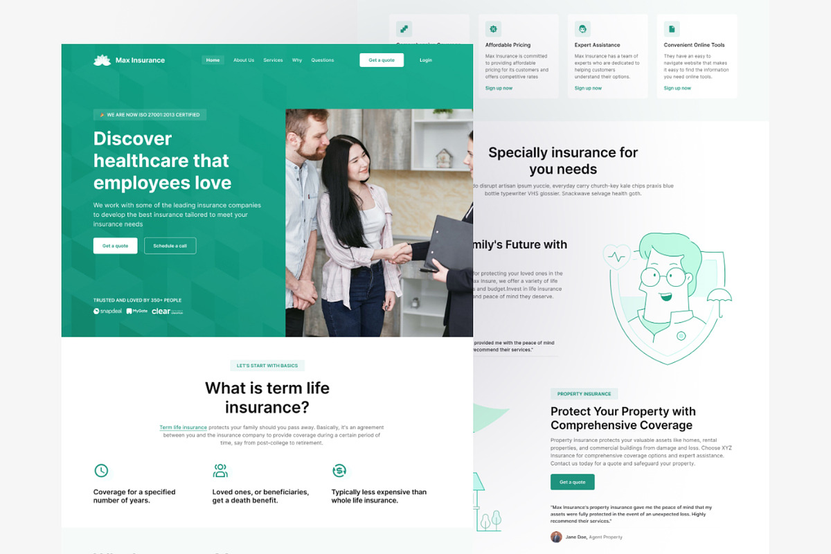 ETAM - Landing page design, an UI Kit Template by mz-studio (Photo 3 of 5)