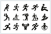 Sports Fitness Icons Logo, a Solid Icon by Vectorium Studio (Thumbnail 3 of 16)