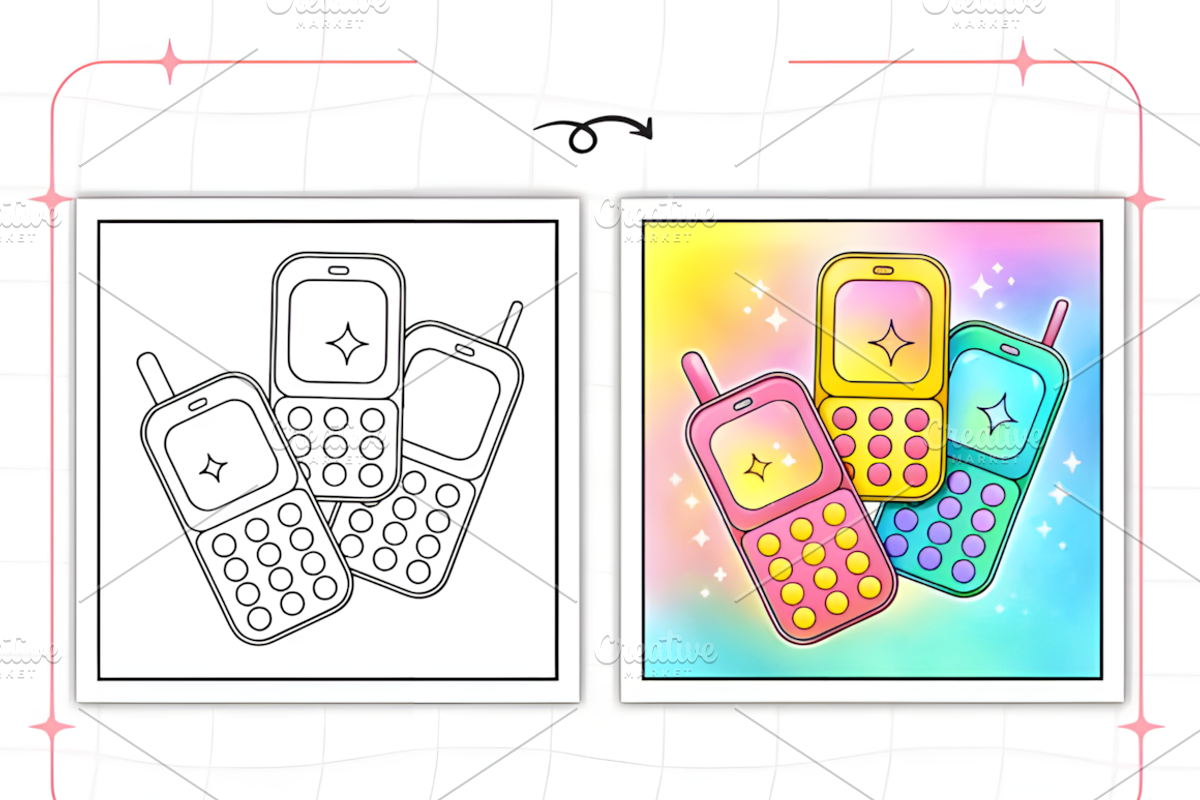 Dessert Bold and Easy Coloring Pages, a Decorative Illustration by Ink Gallery (Photo 5 of 8)