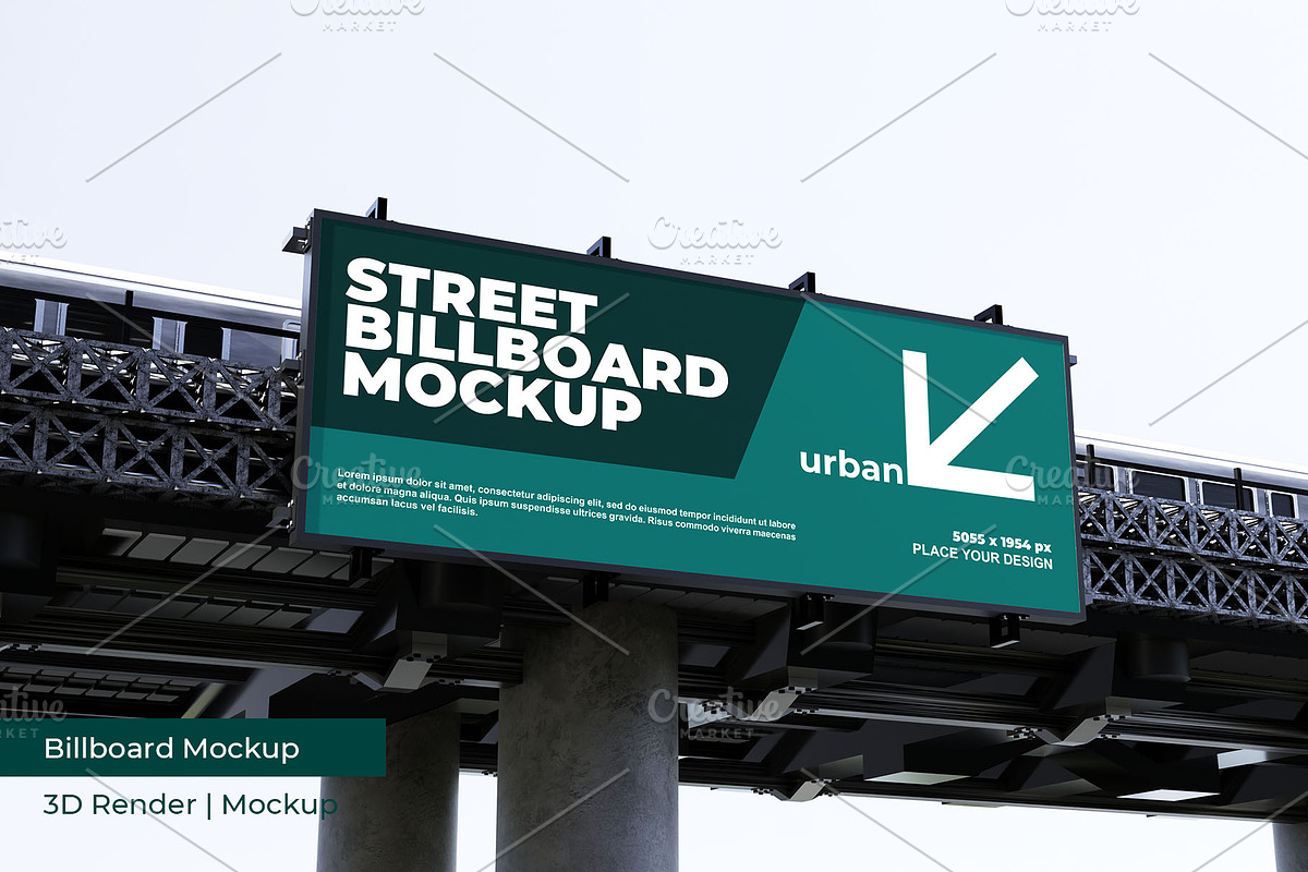 Billboard Mockup | 3D Rendering, an Advertising Mockup by mrfauzi (Photo 3 of 11)
