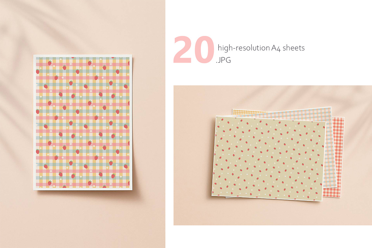 Little Strawberry Picnic Patterns, a Graphic by Svitlana Kharchuk (Photo 5 of 13)