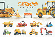 Construction Machines, a Transportation Illustration by OctopusArtis (Thumbnail 1 of 7)