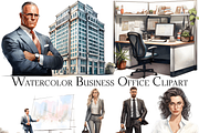 Watercolor Business Office Clipart, an Object Graphic by ArtisticTimberStudio (Thumbnail 1 of 2)