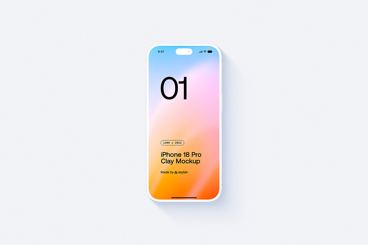 iPhone 18 Pro Clay - 24 Mockups, an iPhone Mockup by Asylab (Photo 10 of 54)