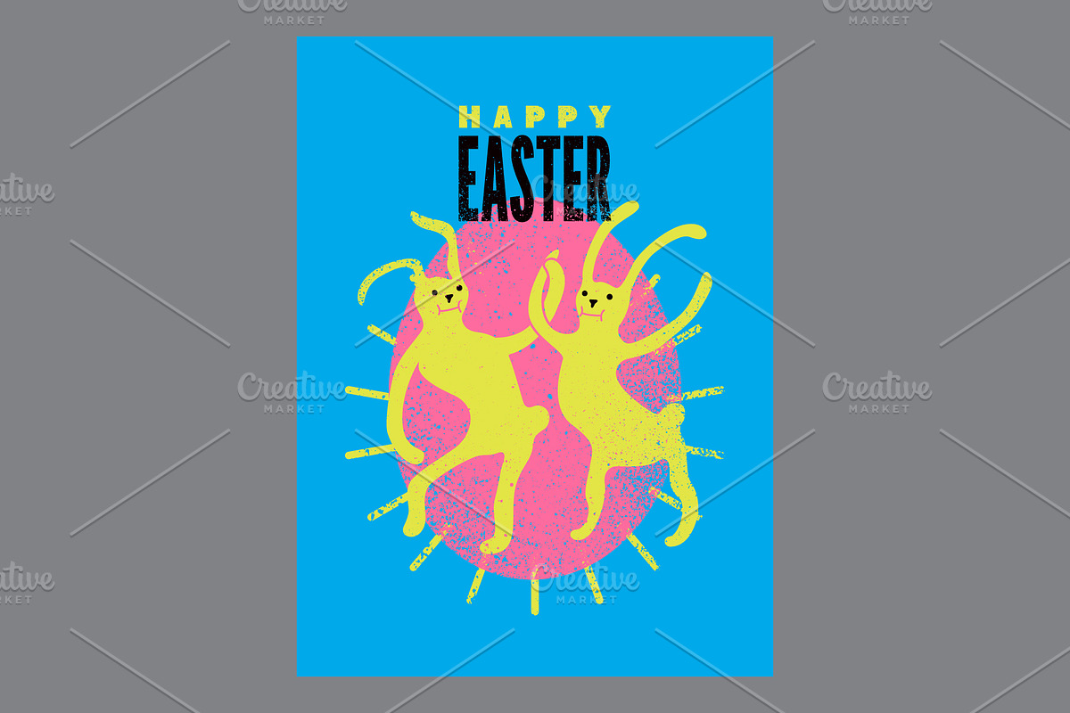 Easter greeting cards vector set., a Seasonal Illustration by PoPaShop (Photo 2 of 7)