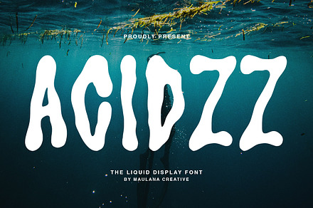 Acidzz Liquid Display Cute Font, a Handwritten Font by Maulana Creative