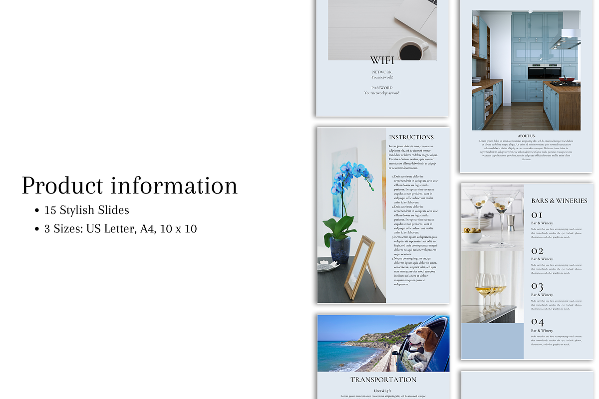 Airbnb Welcome Book Template, a Magazine Template by Templits (Photo 8 of 9)