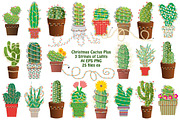 Christmas Cactus AI EPS PNG, an Illustration by FrankiesDaughtersDesign (Thumbnail 1 of 11)
