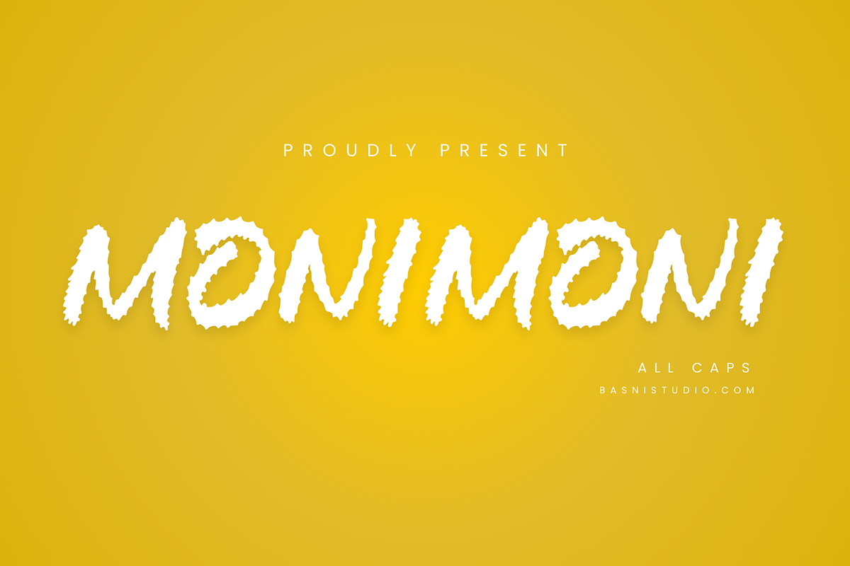 MONIMONI Allcaps Font, a Sans Serif Font by Basnistudio (Photo 1 of 8)
