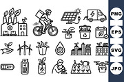 Eco Technology Icon Set, an Illustration by designvectx (Thumbnail 1 of 3)