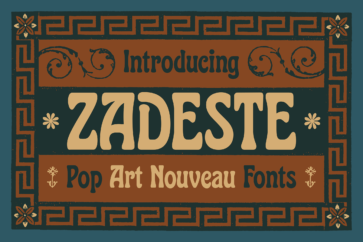 Zadeste - Art Nouveau Fonts, a Serif Font by Konstantine Studio (Photo 1 of 8)