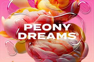 Peony Dreams: Illustration & Texture