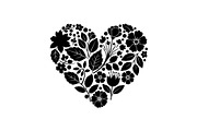Floral Heart Silhouette Bundle, an Illustration by Designs_River (Thumbnail 15 of 31)
