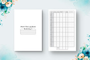 Editable Work Time Log Book, a Templates & Theme by Brix Lab (Thumbnail 2 of 2)