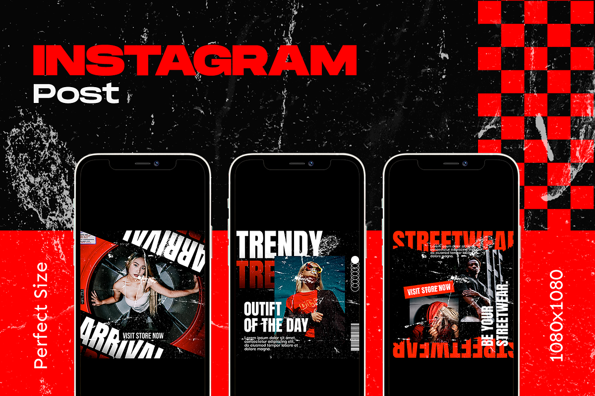 Redamp Hypebeast Instagram Template, a Social Media Template by Shinra Labs (Photo 2 of 5)
