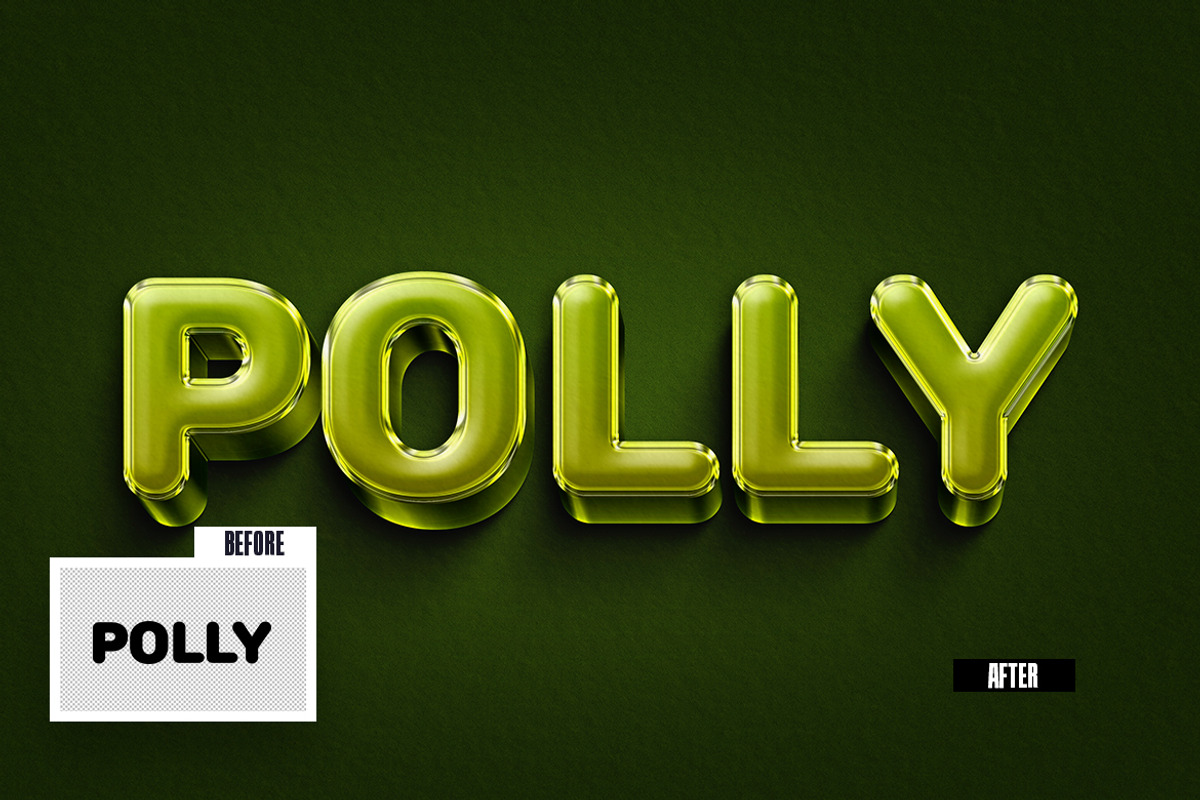 Polly 3D Text Effect, a Layer Style Add-On by iDoodle Studio (Photo 4 of 5)