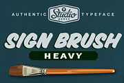 Sign Brush Heavy | Display Type, a Script Font by StudioWorks (Thumbnail 1 of 8)