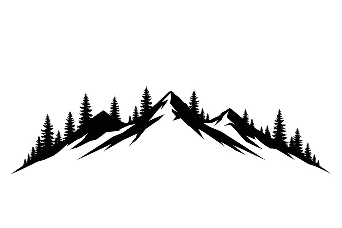 Mountain Pines Silhouette, a Graphic by hafijul (Photo 10 of 17)