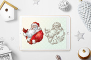 Vintage Santa Claus and objects, a Card Template by inshader (Thumbnail 3 of 6)