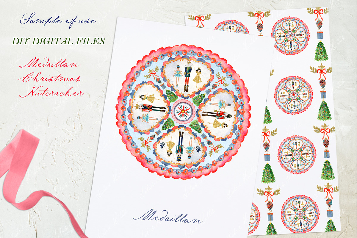 Christmas Nutcracker Medallion Set, a Decorative Illustration by LABFcreations (Photo 3 of 4)