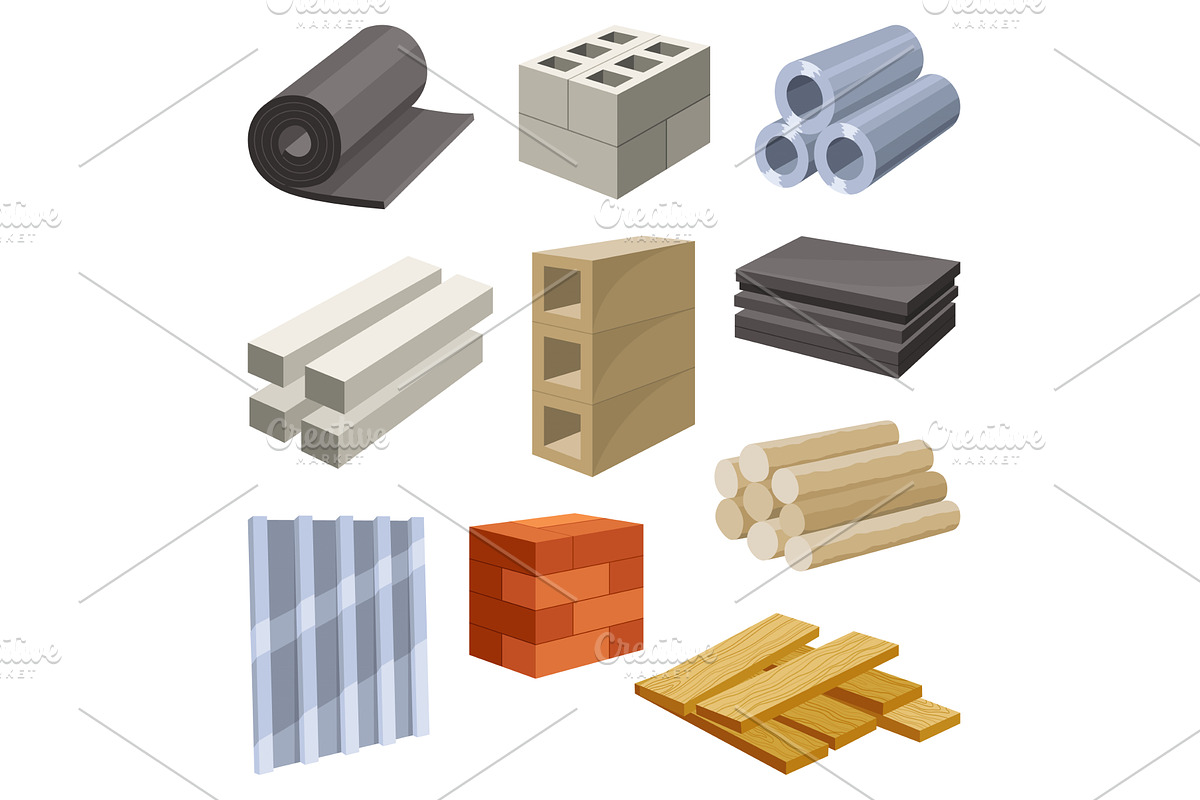 Building materials for, an Illustration by Things for designers