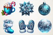 Blue Winter Christmas Aesthetic Pack, an Illustration by RobertsArt (Thumbnail 7 of 7)