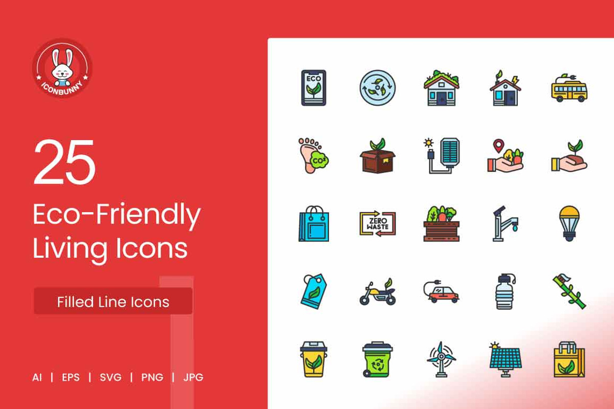 Eco-Friendly Living Filled Line Icon, an Icon by IconBunny (Photo 1 of 2)