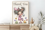Whimsical Easter Girl Clipart Png, a Person Illustration by RobertsArt (Thumbnail 6 of 6)
