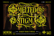 Melted Stigma Typeface, a Serif Font by alit design (Thumbnail 1 of 20)
