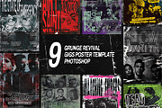 Grunge Gig Poster Template Pack, a Poster Template by Bornx Design (Thumbnail 1 of 9)