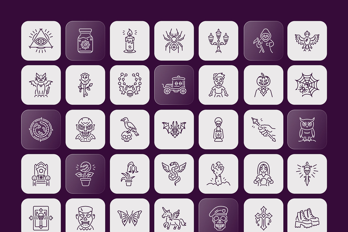 Goth Icons Collection, an Outline Icon by Prosymbols (Photo 7 of 7)
