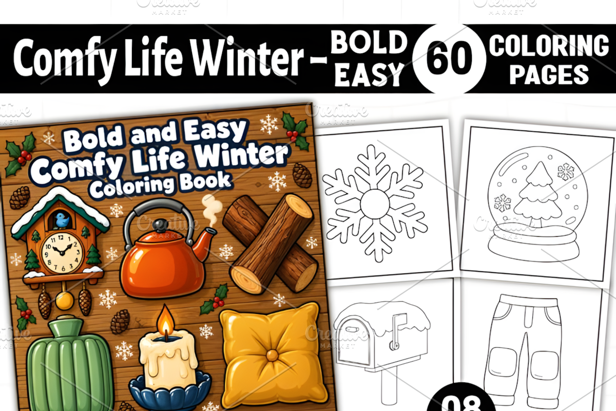 Bold and Easy Comfy Life Winter, a Seasonal Illustration by Coco Bloom (Photo 1 of 3)
