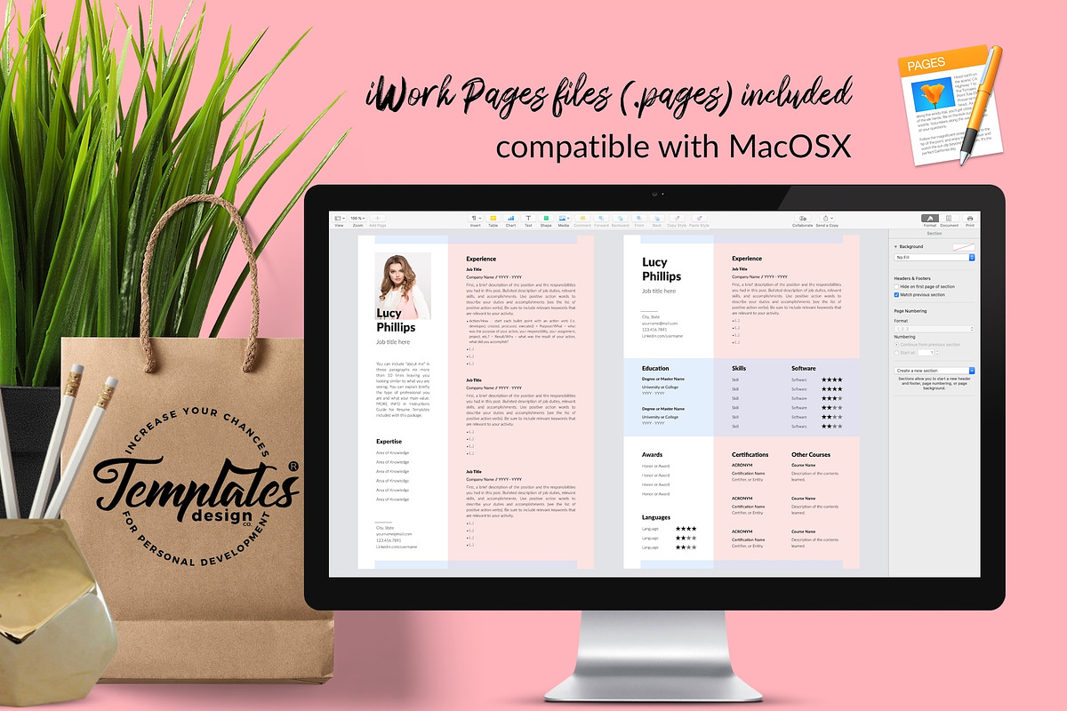 Modern CV Bundle / Resume - Lucy, a Resume Template by Templates Design Co. (Photo 10 of 17)