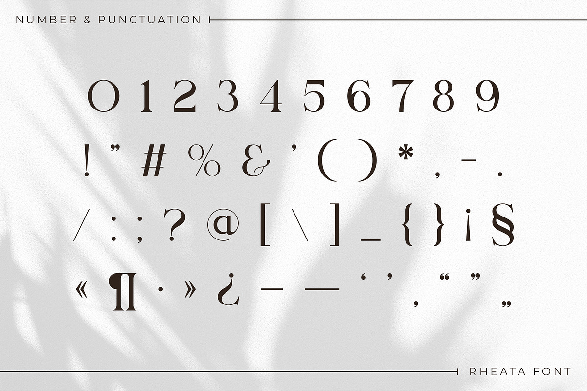 Rheata - Unique Serif Font, a Serif Font by Idea Studio (Photo 11 of 11)