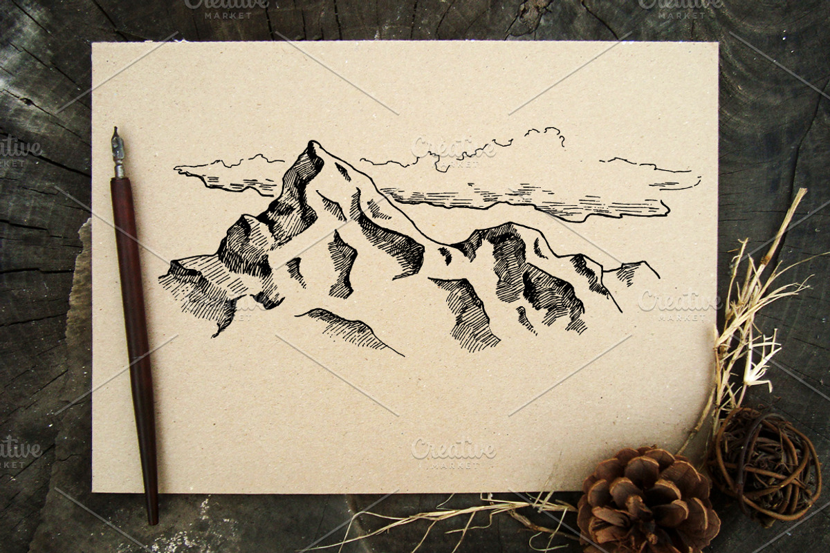 Mountain Vintage Sketches, an Illustration by Epine (Photo 3 of 5)