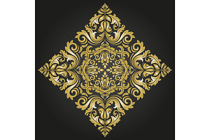 Damask Vector Oriental Pattern, a Decorative Illustration by FineArtStudio