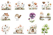 Watercolor Spring Scenery Clipart, an Illustration by Designworld (Thumbnail 3 of 4)