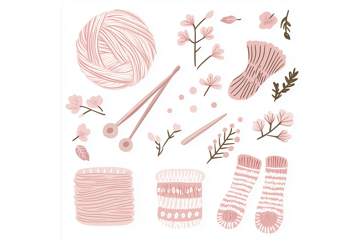 Prompt Knitting Clipart, a Decorative Illustration by Creative design (Photo 4 of 7)