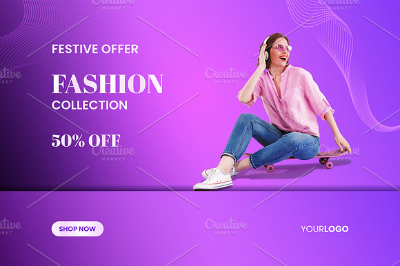 Modern Fashion Sale Banner Template