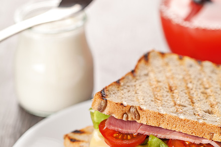 Fresh Sandwiches Breakfast Meal Featuring Bacon Bread And Breakfast preview 5