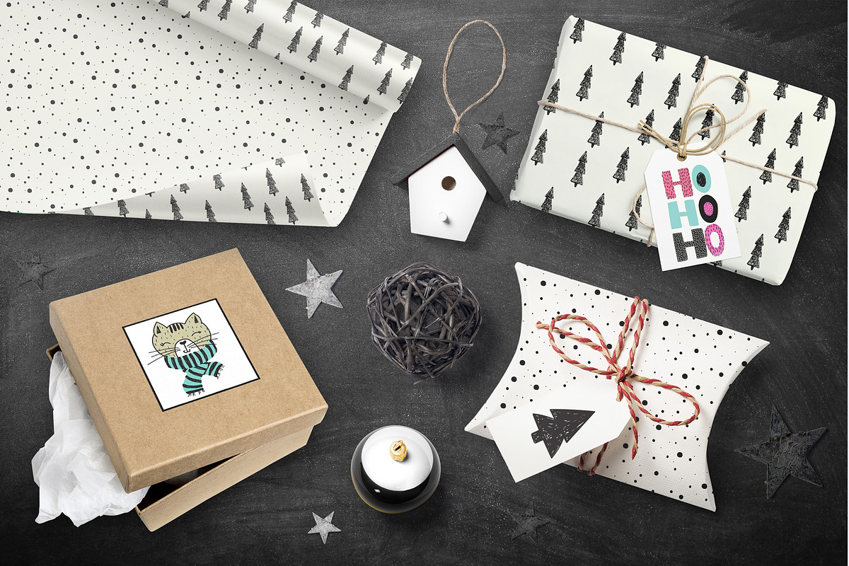 Merry & Bright Xmas - holiday set, an Animal Illustration by Bosotochka♥Art (Photo 7 of 10)