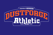 Dustforge Athletic Sports Font, a Slab Serif Font by Serbaneka Studio (Thumbnail 1 of 8)
