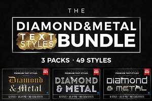 BUNDLE: Diamond & Metal Text Styles