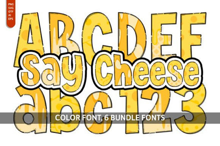 Say Cheese Bundle Font, a Symbol Font by Personalized1926