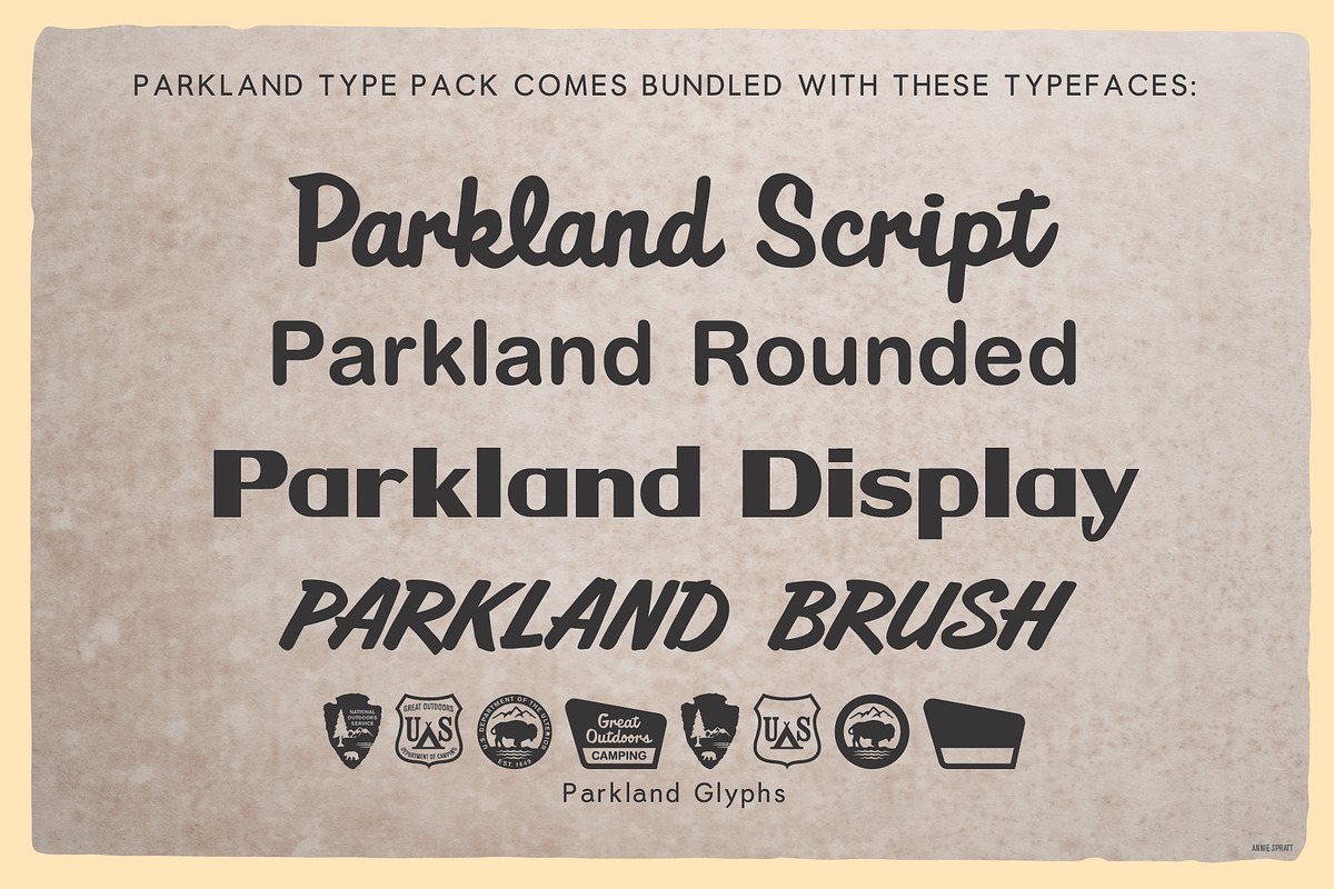 Parkland Type Pack | Retro Outdoors!, a Script Font by StudioWorks (Photo 2 of 11)