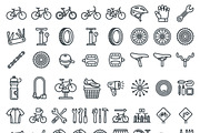 Budles Bicycle Shop Outline Icons, an Outline Icon by adenpinkstore (Thumbnail 2 of 7)