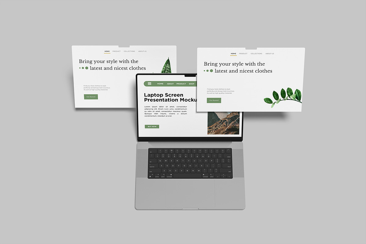 Laptop Screen Presentation Mockup, a Mac Mockup by rizalamora (Photo 3 of 11)