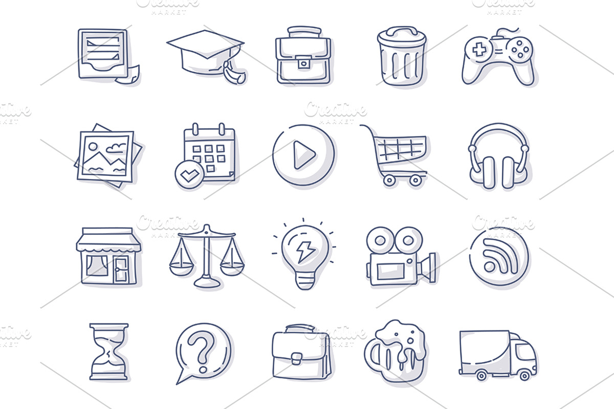 120 Universal Doodle Icons, an Icon by Rassko (Photo 3 of 5)